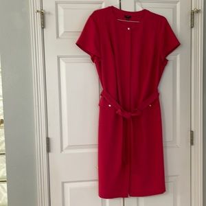 Beautiful red tailored midi dress. Talbots. Size 18w.